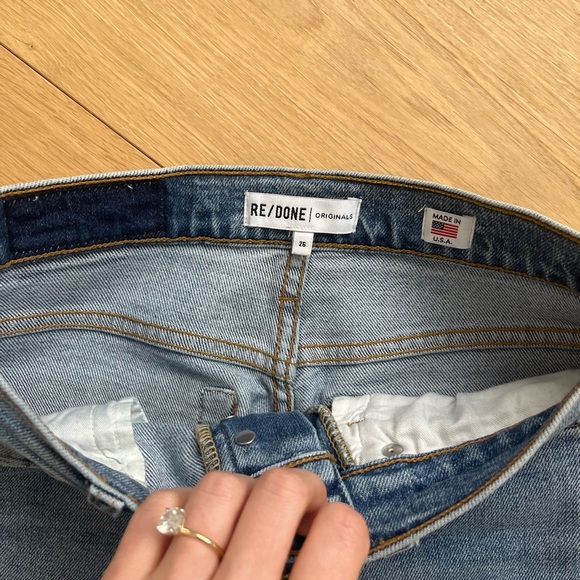 Redone high waisted slim jeans size 26 - Picture 3 of 9